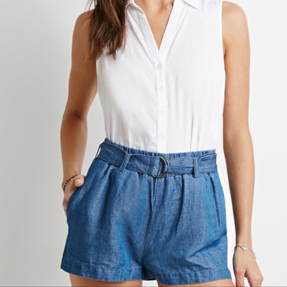High Wasted Denim Shorts S