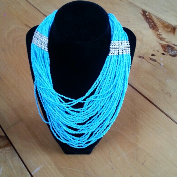 Porcelain & Metal Bead Necklace 💖