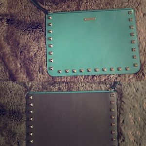 Rebecca Minkoff Studded Two-Toned Wristlet