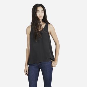 Everlane silk tank in black