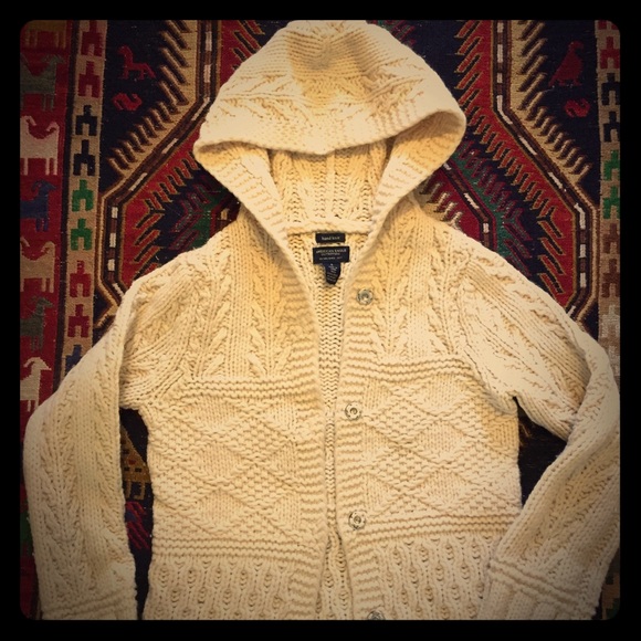 American Eagle Lambswool Hoodie Sweater