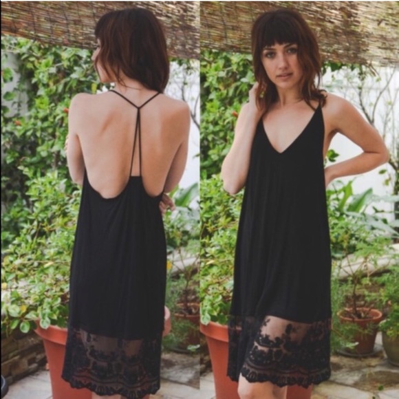 ☄CCO  T-Back Midi Slip - Black - Picture 2 of 2