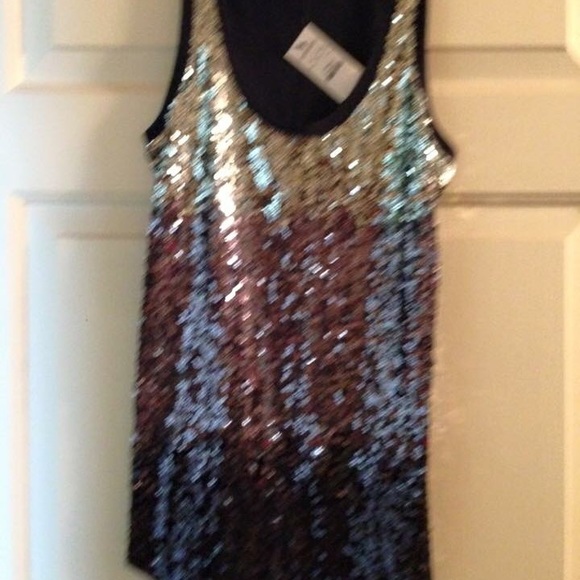 Express Sequin ombré tank
