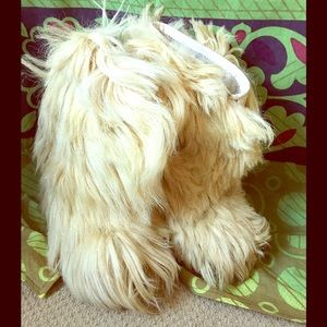 Roluc Goat Hair Apres Ski Yeti Fur Boots Blonde