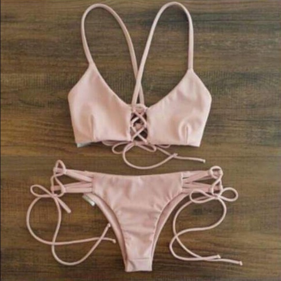 Pink bikini set