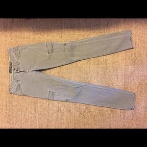 Paige premium denim army green cargo skinny jeans