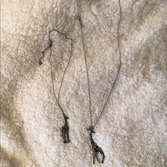 Silver and Gold Giraffe Necklace & Bracelet