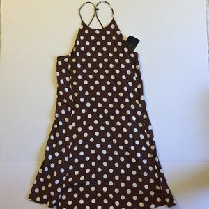 Zara Basic collection. Brown poke a dots dress!