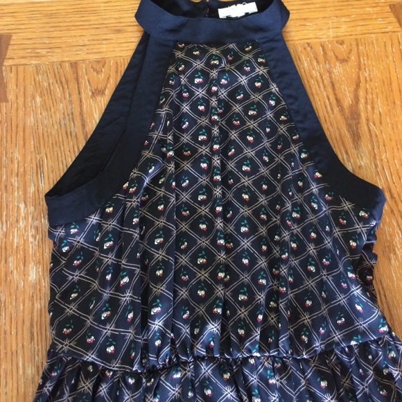 Holly pattern A-line Xmas party dress