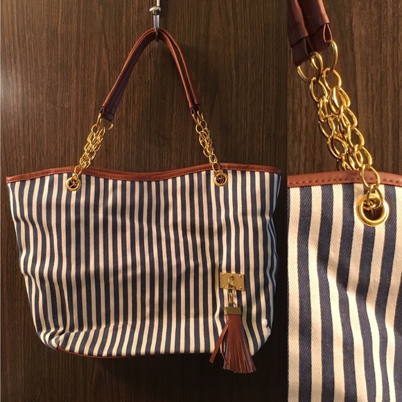 Striped purse