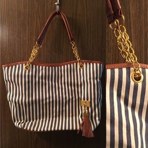 Striped purse