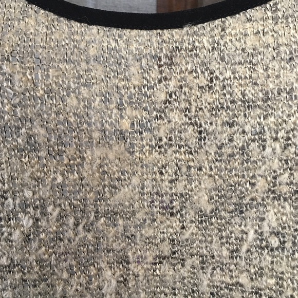 Tan Hi-Low, Scope Neck Sweater w/ Black Sheer Back - Picture 4 of 4