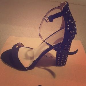 Zara spiked heeled sandal