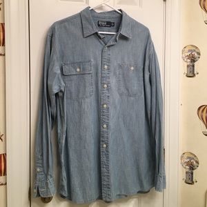 Men's Ralph Lauren Polo Chambray Button Down Large