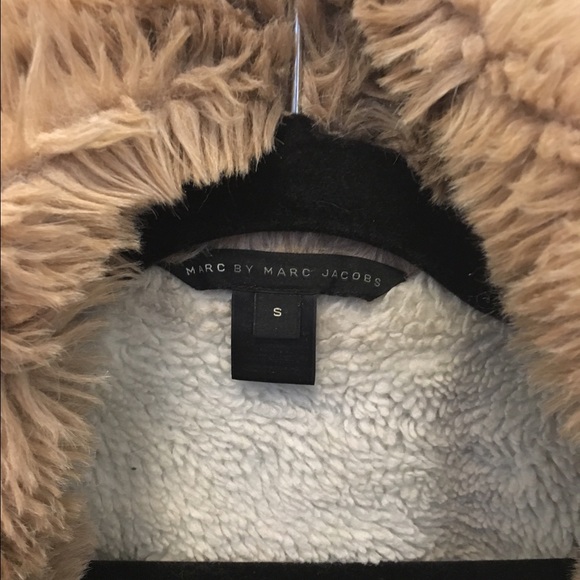 Marc by Marc Jacobs Fur Hood Gold Button Jacket - Picture 2 of 4
