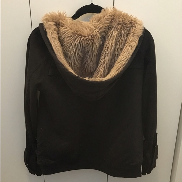 Marc by Marc Jacobs Fur Hood Gold Button Jacket - Picture 3 of 4