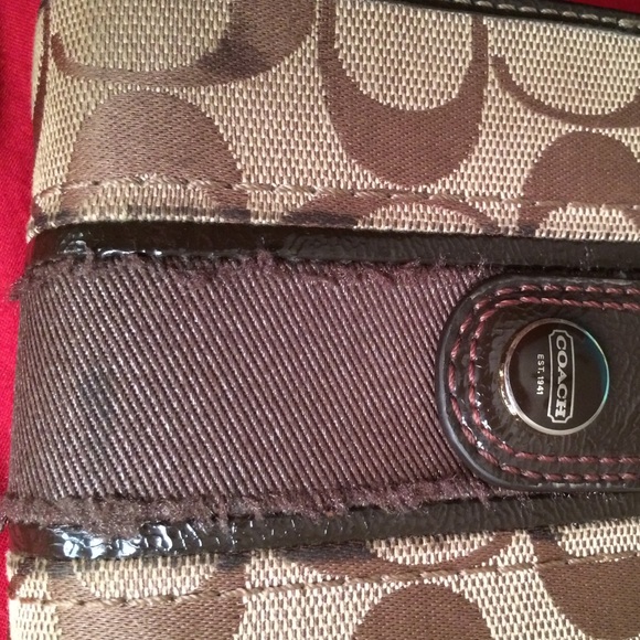 Authentic Coach Monogram Canvas Wallet - image 4