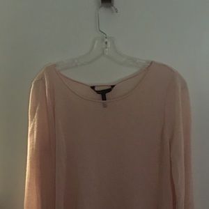 BCBGmaxazria light pink cashmere hi low sweater