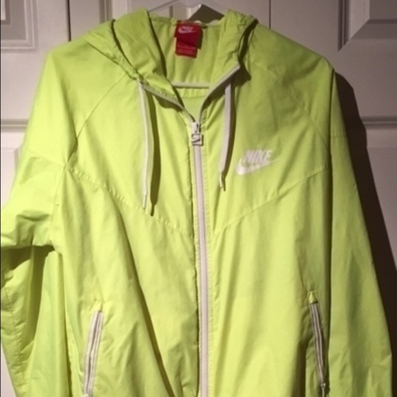 Neon yellow Nike wind breaker