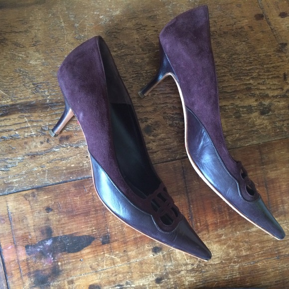 Valentino purple suede kitten heels - Picture 2 of 3