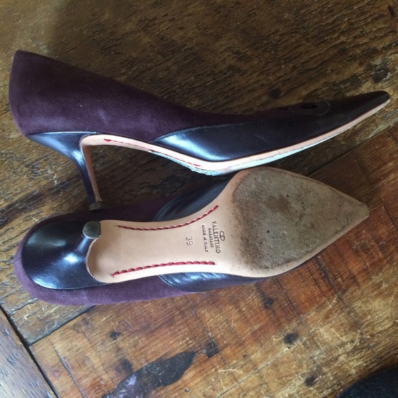 Valentino purple suede kitten heels - Picture 3 of 3