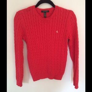 Ralph Lauren Pink Cable Knit Sweater