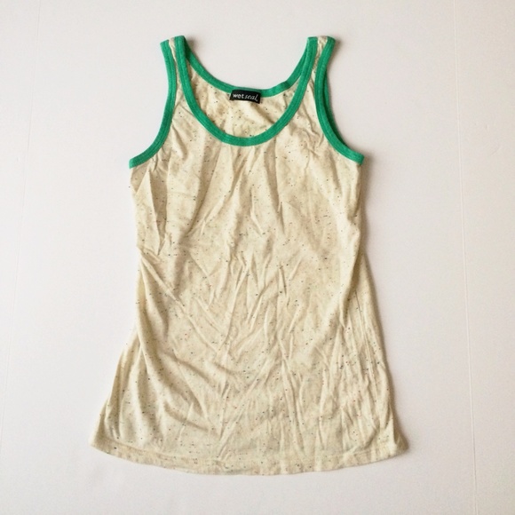 Wet Seal Artsy Tank With Multicolored Threads