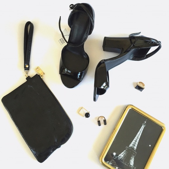 NWT Zara Black Wrap around ankle sandals!