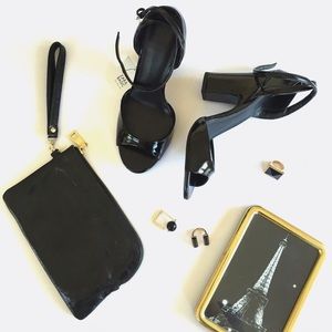 NWT Zara Black Wrap around ankle sandals!