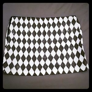 Harlequin Sequin Mini Skirt