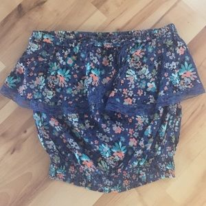 Floral and Lace Crop Top*SOLD*