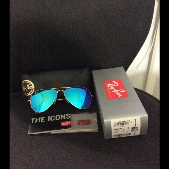 Ray ban rb3025 blue/green mirror lens 58mm