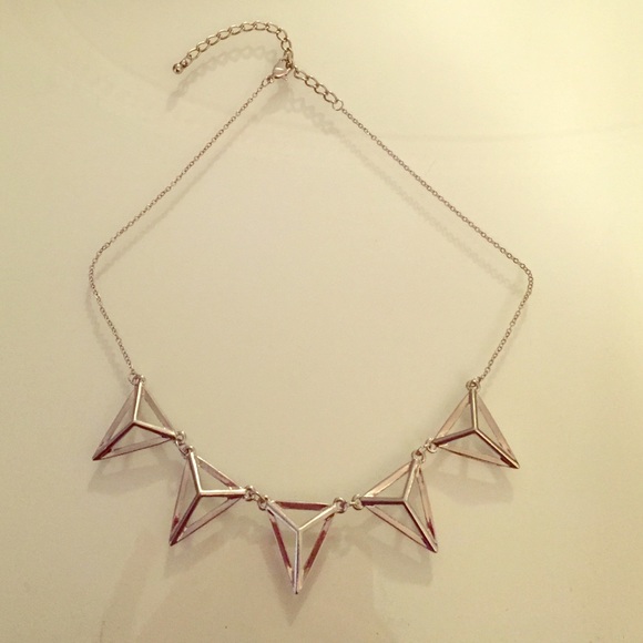 chain necklace with 5 triangle dangles