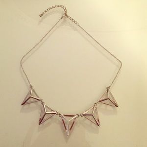 chain necklace with 5 triangle dangles