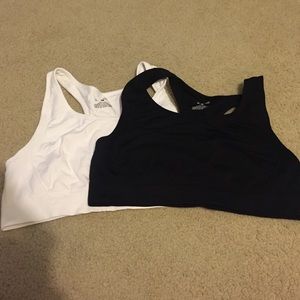 Black and white XL sports bras