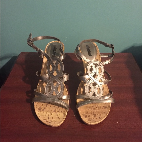 Silver Wedged Heels