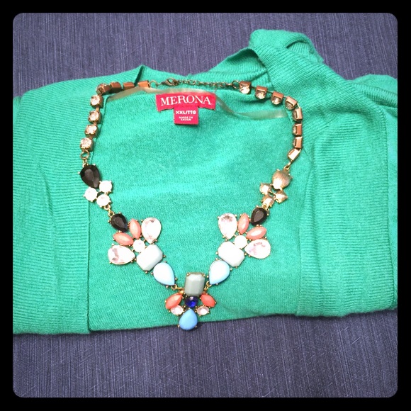 Green  cardigan