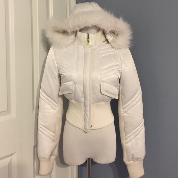 Bebe white jacket