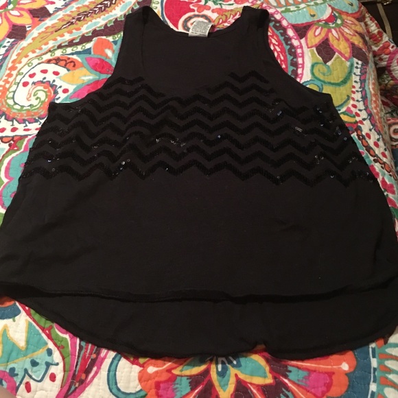 Black sequin crop top - Picture 1 of 1