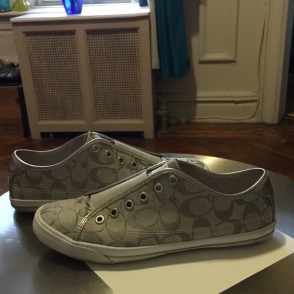 IOS gray COACH slip-on shoes