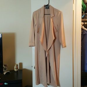 Nude color long throw on