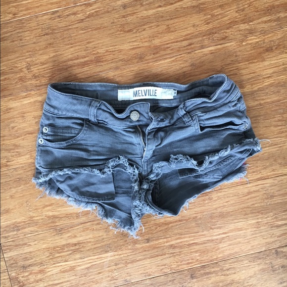 Brandy grey distressed shorts