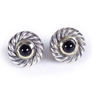 *Authentic* David Yurman Onyx Stud Cookie Earrings