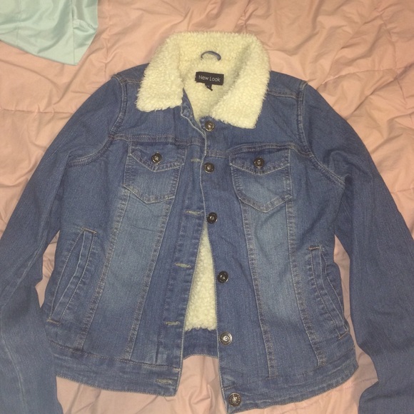 Wool lined denim jacket