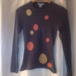 Gene Meyer 100% Cashmere Sweater w/dots