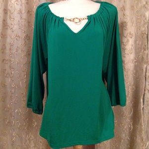 Green Dana Buchman blouse