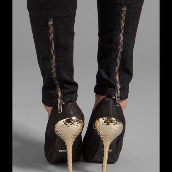 Mother Welt Zip Muse jeans in black