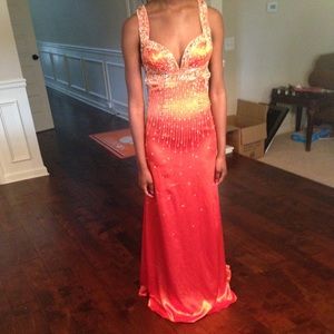 Riva Orange Prom Dress