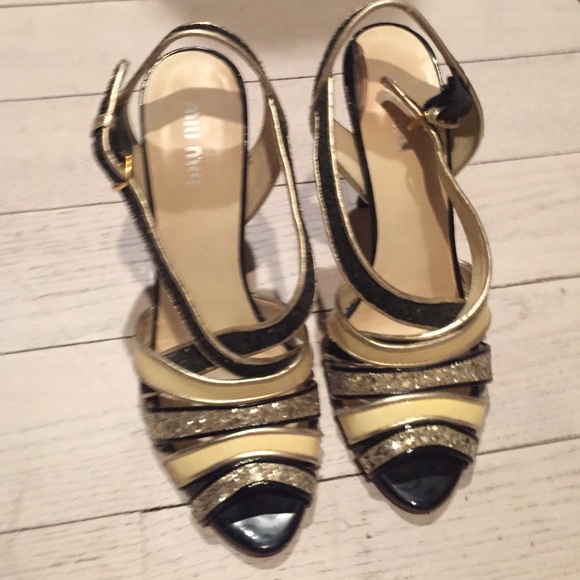 Miu Miu glitter sandals (vintage!) - Picture 1 of 3