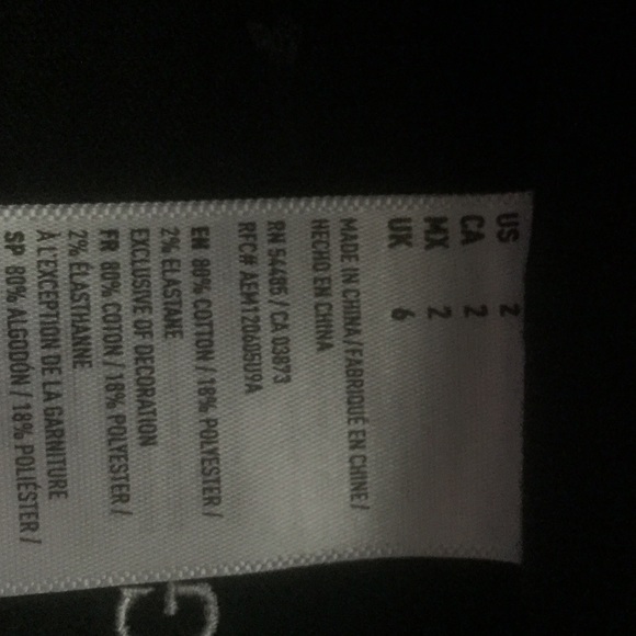 Black American eagle hi-rise cut off shorts - Picture 3 of 3